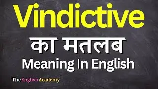 Vindictive Meaning In Hindi | Vindictive Ka Matlab