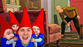 4 GNOMES ROB AN OLD MAN | Burglin' Gnomes