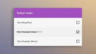 To Do List With Checkbox Pure Css | HTML And CSS