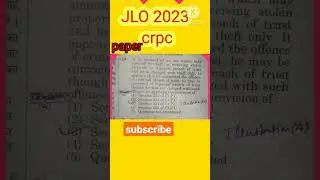 RPSC JLO/2023/ Paper 02nd Crpc//Q.28 with solve // Rajasthan