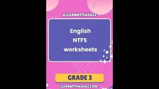 Grade 3 English NTFS worksheets #shorts #shortfeeds #english