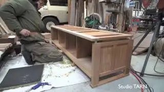 ケヤキのTV boad テレビボードの制作風景
