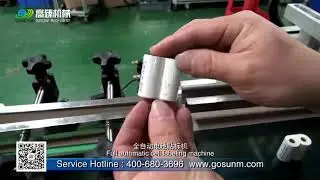Automatic battery labeling machine, connect two battery by stickers