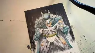 Timelapse coloring of a Neal Adams inspired Batman sketch!
