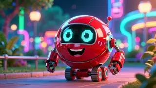 Five Little Robots on the Run | Fun Counting Rhyme for Kids | Nursery Rhymes & Songs for Children
