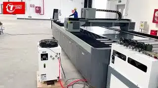 Uncoiling and Leveling fiber Laser Cutting Machine for processing galvanized steel sheets in coils