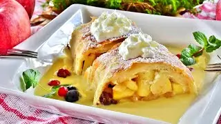 STRUDEL mit &Auml;pfeln: ein einfaches Rezept. Apfelstrudel Rezept 