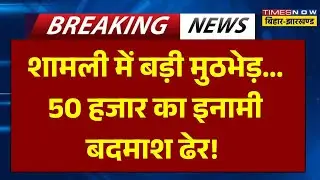 UP Encounter News: Shamli में बड़ी मुठभेड़..50 हजार का इनामी बदमाश ढेर!| Breaking | #topnews