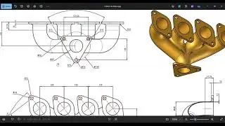TopSolid   Coletor de Motor 3D CAD