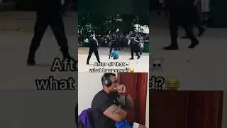 This kid was beating the police officers include the dog