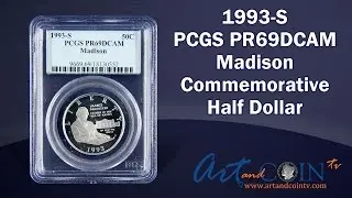1993-S PCGS PR69DCAM Madison Commemorative Half Dollar at Art and Coin TV