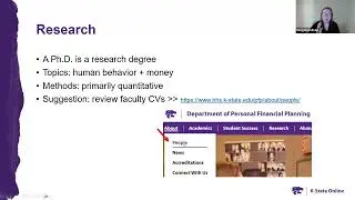Kansas State University Personal Financial Planning PhD webinar April 2025
