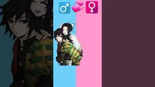 ( Demon Slayer Couple ) LOVE 😍 Male and Female ✨#couple #gender