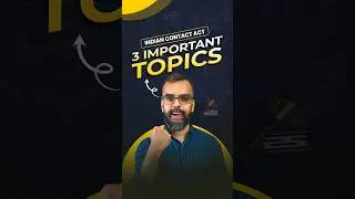 Important Topics of Indian Contract Act | CA Foundation Law Sep 2025 Suggestion #icai #contractact