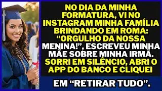 No dia da minha formatura, vi no Instagram minha família brindando em Roma — por minha irmã.
