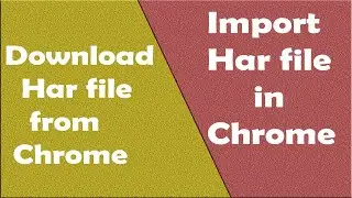 Download Har File From Chrome Browser | Import Har File in Chrome