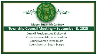 West Orange Township Council Meeting Sept. 8, 2025