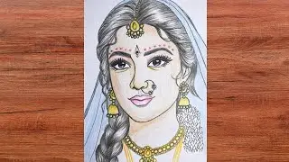 Radha Rani Pencil Drawing ✨ | Divine Radha Krishna Art | Hand Drawing Step by Step | Mrs Sketch