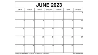 Printable June 2023 Calendar Templates with Holidays - VL Calendar