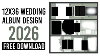 Latest 12&times;36 Wedding Album Design 😍 | Editable Full PSD 2026