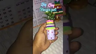mini flower pot 🌷🌈✨🧿#diy#craft#viral#art#shorts#trending#handmade#homedecor#painting#clay#flowers ✨🌷