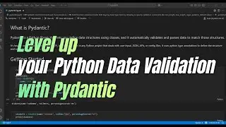Learn Pydantic in 7 Minutes – Python Data Validation Made Easy!