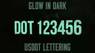 Glow In The Dark US DOT Decal Sticker | USDOT Truck Lettering