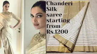Beautiful Chanderi silk saree, latest collection