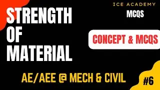 Strength of materials MCQs for AE,Part-6,#Som,#tspsc,#Som mcq civil