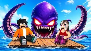 Survive 101 Days In OCEAN in RAFT SURVIVAL ROBLOX