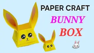 HOW TO MAKE PAPER CRAFT BUNNY 🐰 BOX!!EASY ORIGAMI PAPER CRAFT BUNNY 🐰 BOX!!BUNNY BOX!!ORIGAMI BOX