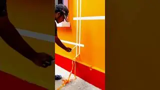 amazing wall design ideas || masking tape wall painting design || #maskingtape #colour