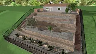 Quick video: Thousand Oaks, CA. New patio pavers, drainage and garden wall re-construction.