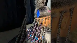 Boho knotless bob skunk patch #dayinthelife #braids