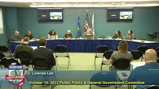 Public Policy & General Government Committee Meeting - October 10, 2022
