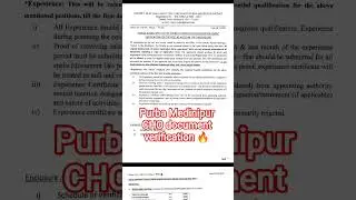 WB Health CHO Staff Nurse CHA Document verification notification Out 💥💥🔥#youtubeshorts #heighlights