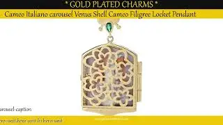 Cameo Italiano carousel Venus Shell Cameo Filigree Locket Pendant