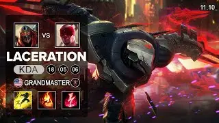 Laceration Zed Mid vs Lee Sin - NA Grandmaster Patch 11.10