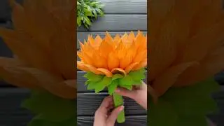 Amazing! Crepe Paper Sunflower DIY decoration Craft