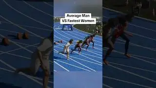 Average Man VS 3 Fastest Women Ever [3D] #100m #fastest #athlete #woman