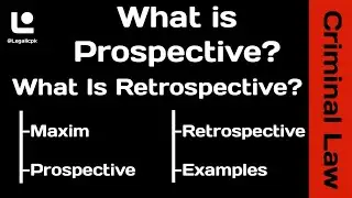 What is Retrospective and Prospective Effect of law With Examples .