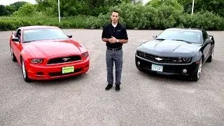 Chevy Camaro RS vs. 2014 Ford Mustang V6 - Head 2 Head | Morrie's Minnetonka Ford