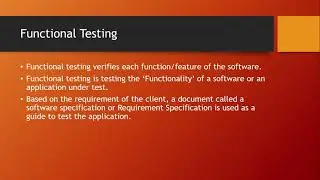 TESTING METHODS