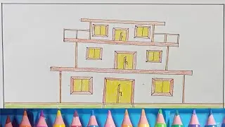 How to Draw a Beautiful House Step by Step | Easy House Drawing Tutorial for Beginners