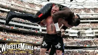 FULL MATCH- Brock Lesnar Vs Omos With MVP - Singles Match HD - Wrestlemania 39 2 April 2023 WWE2K23