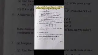 #bed ll#partial 2080 #mathematics for#science #education#tu#exam #question#paper (S.Ed. 424)#major