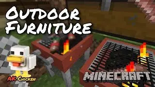 Minecraft:  Outdoor Furniture Mod Showcase -  Ep 4 - AKChicken Tutorial Videos for Children
