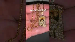 If and Co Micro Jesus Piece Vs+ 14k Set💎 Review🔥 Gold Franco Chain #gold #jesus #diamond #ice