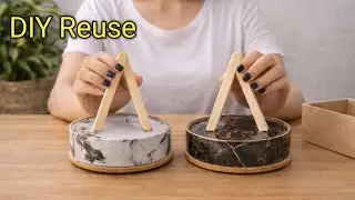 From Trash to Treasure: DIY Planet Pots with Table Sheet & popsicle Sticks! cardboard box idea 💕