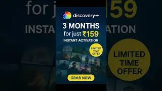 🔥 Discovery+ Premium 3 Months @ ₹159 + FREE Rewards 🎁 | Limited Offer 2025 🚀